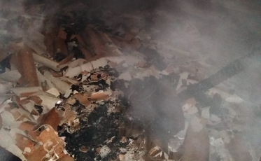 Estufa de fumo é atingida por incêndio em Forquilhinha