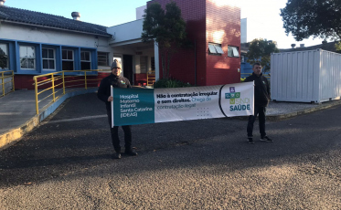 Trabalhadores do HMISC protestam por contratações irregulares