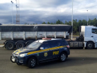 Carreta com placa de Urussanga é retida com 5,4 toneladas de excesso na BR-282