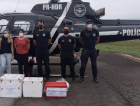 Equipe do helicóptero da Polícia Civil realiza transporte de órgãos
