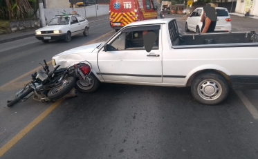 Motociclista fica ferido após colisão contra carro em Urussanga