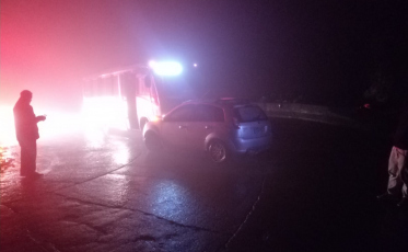 Colisão frontal é registrada na Serra do Rio do Rastro