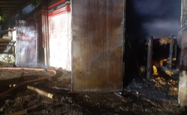 Incêndio atinge estufa de fumo em São João do Sul