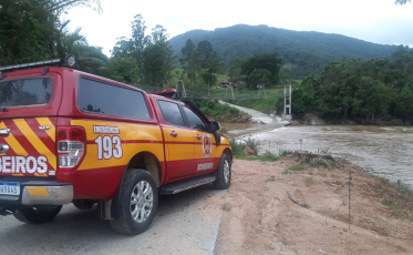 São Ludgero: Bombeiros seguem com buscas por homem desaparecido em rio