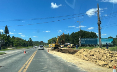 Após recesso, obras da SC-108 serão retomadas na próxima segunda-feira