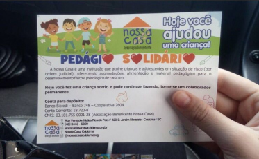 Nossa Casa busca voluntários para 1º Pedágio Solidário do ano