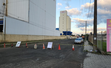 Criciúma: Rua Presidente Prudente é interditada no bairro São Luiz