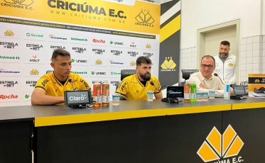 Canesin e Torrão são apresentados pelo Criciúma e elogiam torcida tricolor