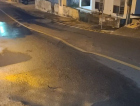 Defesa Civil de Criciúma interdita rua no Rio Maina após parte da via ceder