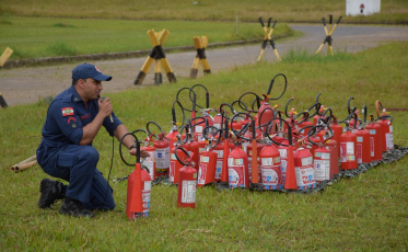 CBMSC realiza simulado e instrução para militares do 28º Grupo de Artilharia de Campanha em Criciúma