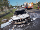 Incêndio em veículo é registrado no Centro de Forquilhinha (FOTOS)