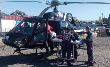 Serviço Aeromédico socorre vítima de agressão em Balneário Rincão