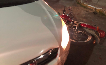 Colisão deixa motociclista ferido em Tubarão