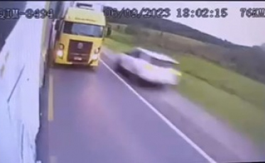 Caminhoneiro quase provoca acidentes por dirigir sem descanso na BR-116 (VÍDEO)