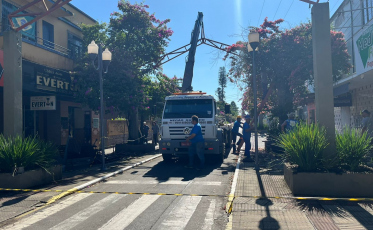 Obras de revitalização causam mudanças no trânsito da área central de Forquilhinha