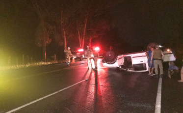 Capotamento deixa homem ferido na SC-108 em Urussanga