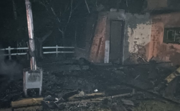 Chalé pega fogo em Praia Grande