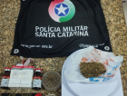 Policiais apreendem maconha em veículo com placas de Criciúma