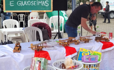 Grupo de voluntários arrecada brinquedos e guloseimas neste sábado, na Praça Nereu Ramos
