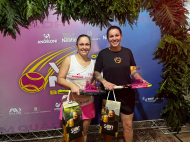 Vice-campeãs da categoria B, Jessica Dagostin Gomes e Bruna Martins da Cunha