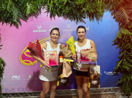 Campeãs da categoria B, Mariane Moro e Maria Valentina da Silva 