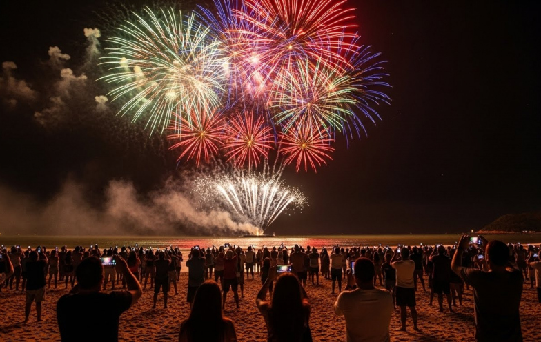 Réveillon 2026: praias do Sul de Santa Catarina terão festas, shows e queima de fogos