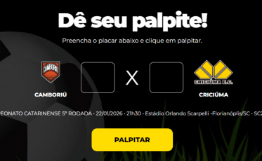Bolão do Bistek: dê seu palpite para Camboriú x Criciúma