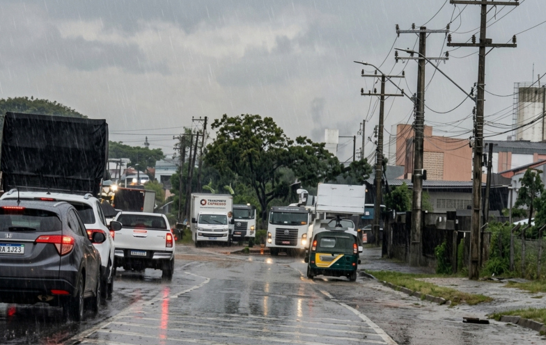 Tombamento de caminhão e pane elétrica provocam fila quilométrica na BR-101 em SC