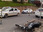 Motociclista fica ferido após acidente no Centro de Urussanga