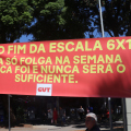 Fim da escala 6x1: mobilização em Criciúma reúne trabalhadores