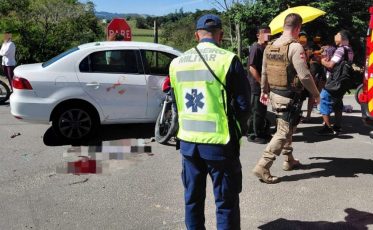 Acidente deixa motociclista gravemente ferido em  Morro da Fumaça