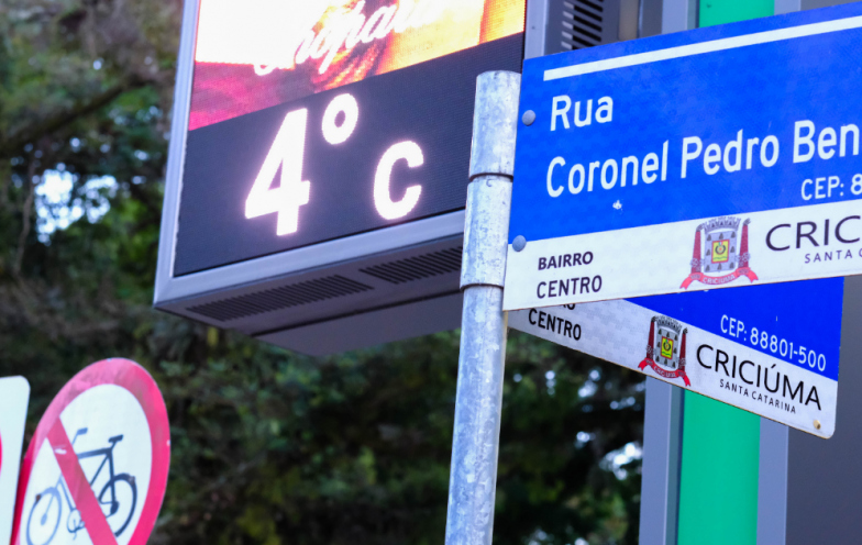 Criciúma e Tubarão acordam com frio intenso e entram no ranking de menores temperaturas