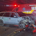 Um motorista foge e outro fica ferido após acidente em Braço do Norte