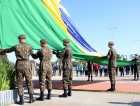 Cerimônia de troca da bandeira do Brasil abre Semana da Pátria em Criciúma
