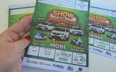 Show de Prêmios das APAEs já está com bilhetes à venda em Cocal do Sul