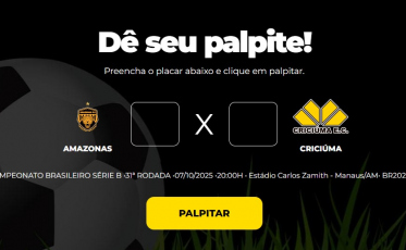 Bolão Bistek: Dê seu palpite para Amazonas x Criciúma