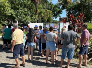 Ato ocorreu em frente à área destinada ao espaço | Thiago Hockmüller/4oito