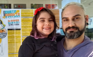 Pai e filha, acadêmico e aluna, expõem no IFSC