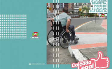 Criciúma: cartilhas serão distribuídas para construção adequada de calçadas