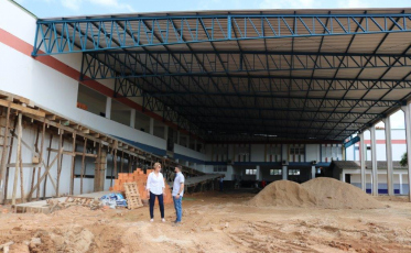 Obras na escola Demétrio Bettiol seguem em ritmo acelerado