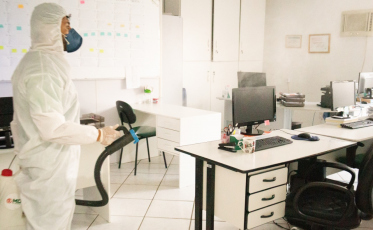 Secretarias de Saúde e Assistência Social recebem sanitização em Içara