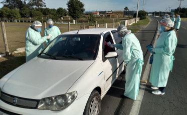 Barreira sanitária é realizada em Balneário Gaivota