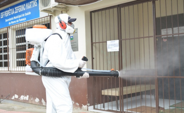 Covid-19: Unidades de saúde passam por sanitização em Morro da Fumaça