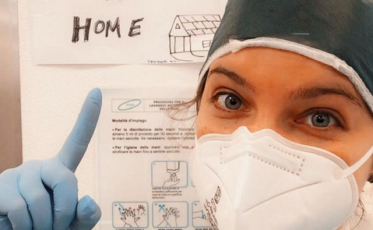 Na Itália, o alívio de uma fumacense que será vacinada