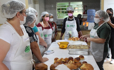 Curso de pães e biscoitos do Senar reúne mulheres da Cidade Alta