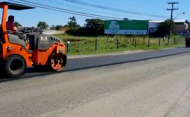 Revitalização da Rodovia Luiz Rosso chegará na rótula da Primeira Linha até o fim de semana
