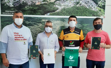 Governo de Siderópolis recebe visita da Unesc