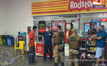 Defesa Civil de Criciúma e Polícia Militar realizam ação orientativa em estabelecimentos