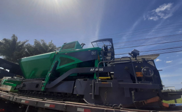 Içara recebe primeira máquina para a usina de asfalto