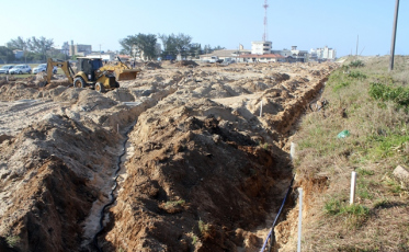 Obras do calçadão da beira-mar do Balneário Rincão completam quatro meses